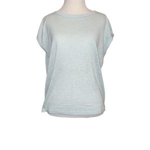 Forever 21 Light Blue Open V-Back Knit Top